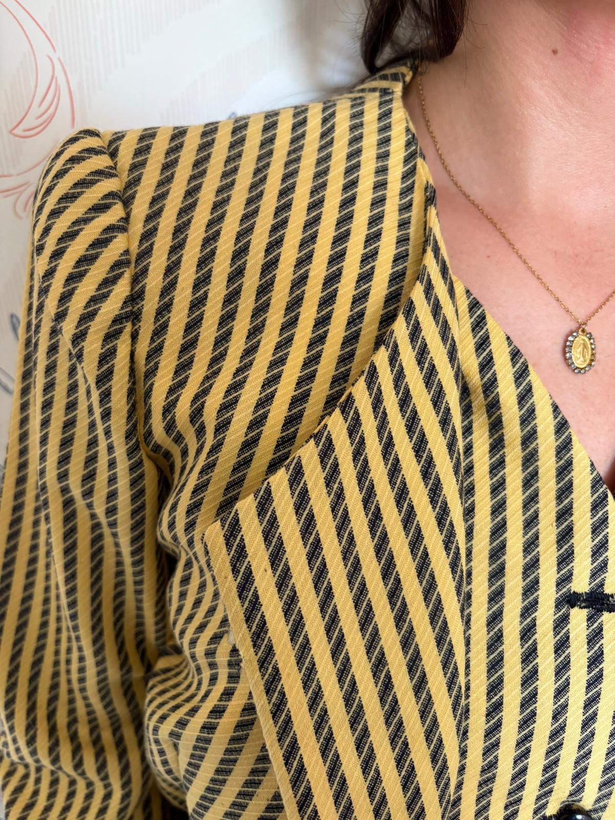 Blazer giallo a righe nere