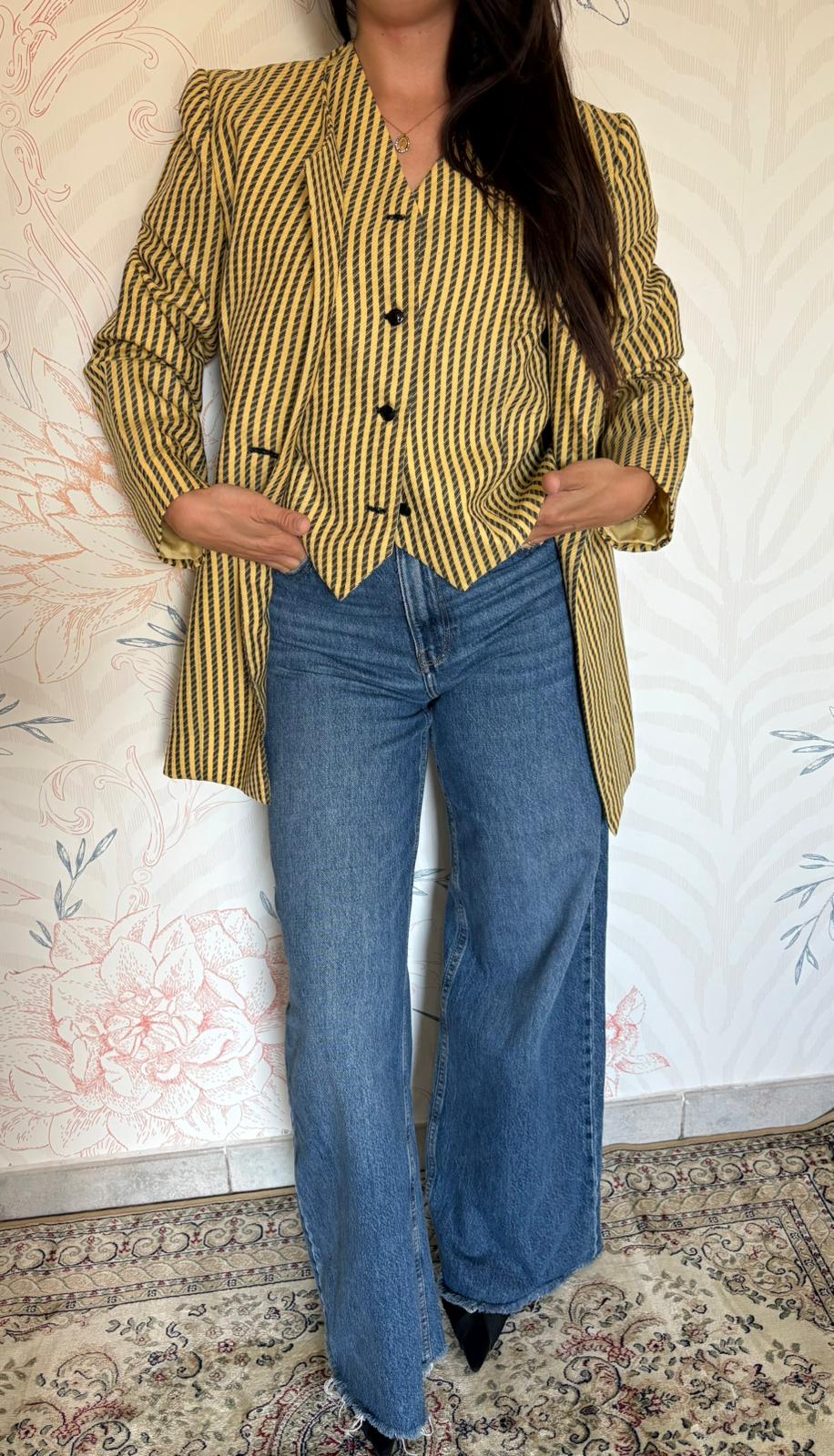 Blazer giallo a righe nere