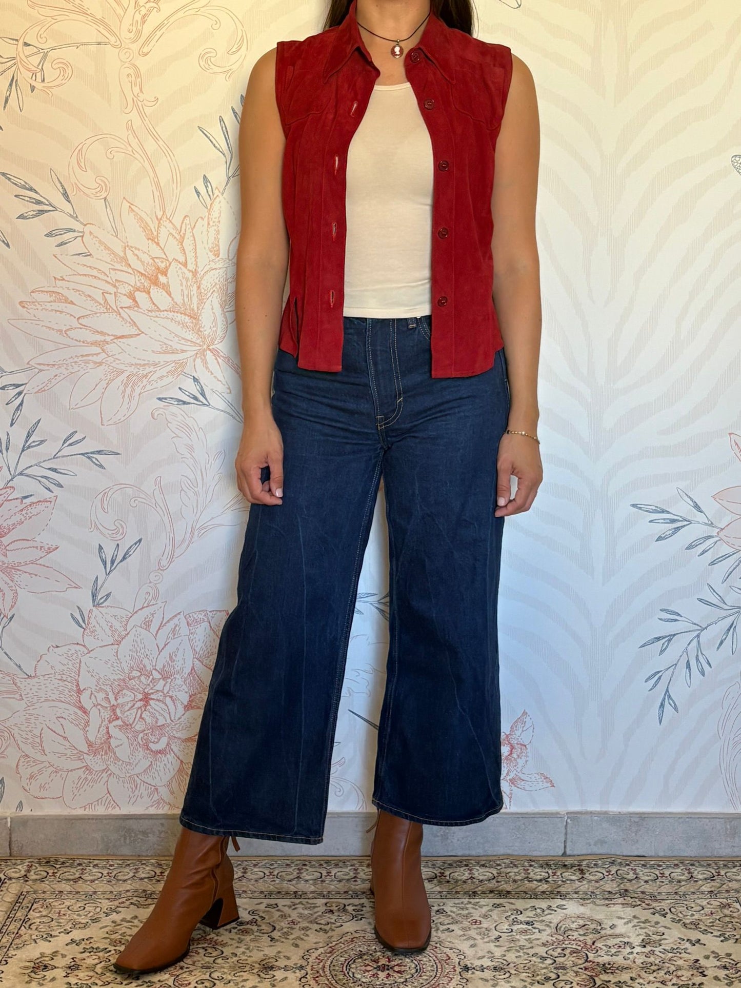 Gilet scamosciato