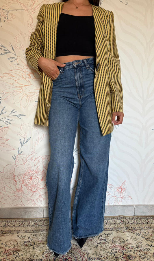 Blazer giallo a righe nere